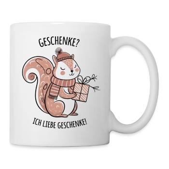 Eichhörnchen Geschenk Geburtstag Weihnachten Funny - Tasse - Weiß - Rechts