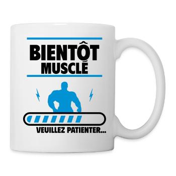 bientôt musclé, muscu, musculation - Mug blanc - blanc - Droite