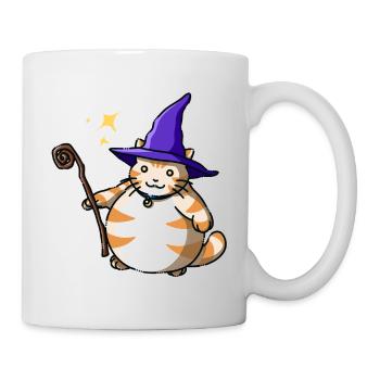 Orange Katze Cat Hexe Witch Halloween Kawaii cute - Tasse - Weiß - Rechts