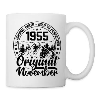 1955 November Original 69 Jahre altes Geburtstagsgeschenk - Tasse - Weiß - Rechts