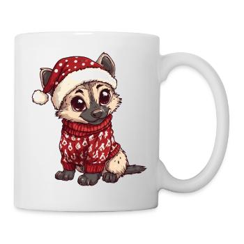Bande dessinée de Noël de hyène - Mug blanc - blanc - Droite