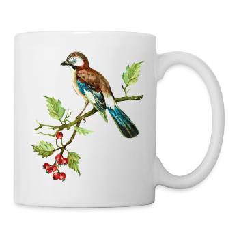 Oiseau coloré - Mug blanc - blanc - Droite