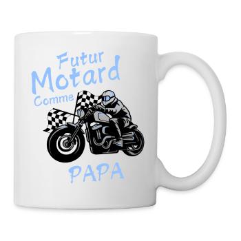 Futur Motard Comme Papa - Mug blanc - blanc - Droite