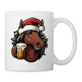 Bière de cheval Noël - Mug blanc - blanc - Droite