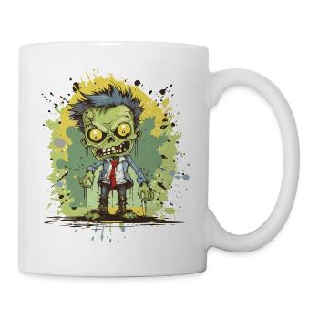 Bande dessinée de zombies - Mug blanc - blanc - Droite