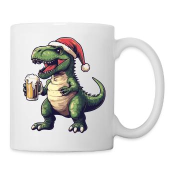 Dinosaure T-Rex Bière Noël - Mug blanc - blanc - Droite