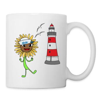 Sailor Sunflower Lighthouse Maritime Moin - Mug blanc - blanc - Droite