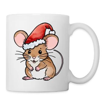 Dessin de Noël Souris - Mug blanc - blanc - Droite