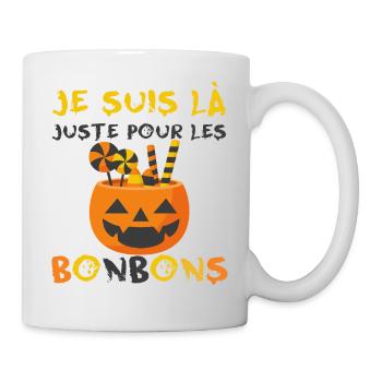 I'm here just for the Halloween candy - Mug - white - Right