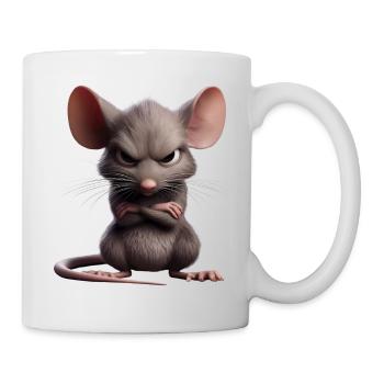 Ratte grimmig 2 - Tasse - Weiß - Rechts