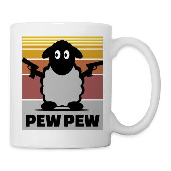 Pew Pew Schaf - Tasse - Weiß - Rechts