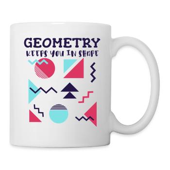 Geometrie hält dich in Form, Abstrakte Mathe Kunst - Tasse - Weiß - Rechts