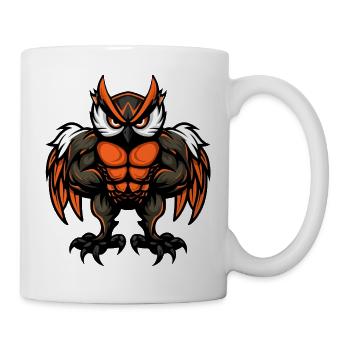 Owl Muscles Fitness - Mug blanc - blanc - Droite