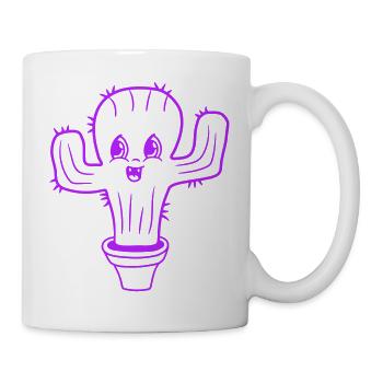 Cher Cactus Cactus Kawaii Visage Mignon Épineux - Mug blanc - blanc - Droite