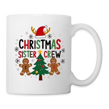 Weihnachts Schwester Crew - Festliches Design - Tasse - Weiß - Rechts