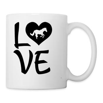 Pferde Sport Dressur Springreiten - Tasse - Weiß - Rechts