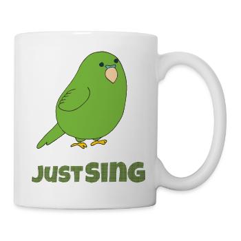 wellensittich just sing - Tasse - Weiß - Rechts