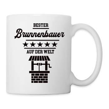 Brunnenbauer Bester Handwerker Brunnenbau - Tasse - Weiß - Rechts