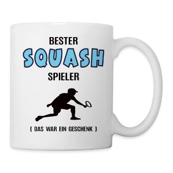 Squash Spieler Bester Squasher Geburtstag - Tasse - Weiß - Rechts