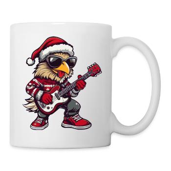 Guitare Rocker de Noël - Mug blanc - blanc - Droite