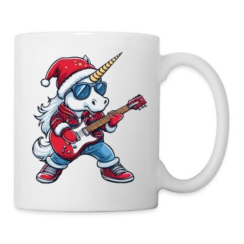 Unicorn Christmas Rocker Guitar - Mug - white - Right