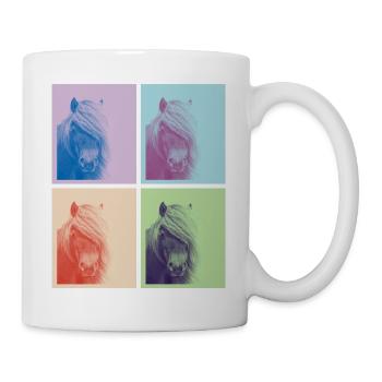 Horse Portrait - Pastel Photo Booth - Mug - white - Right