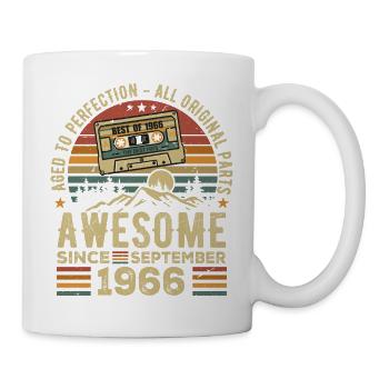 Birthday September 1966 Vintage September 1966 - Mug - white - Right