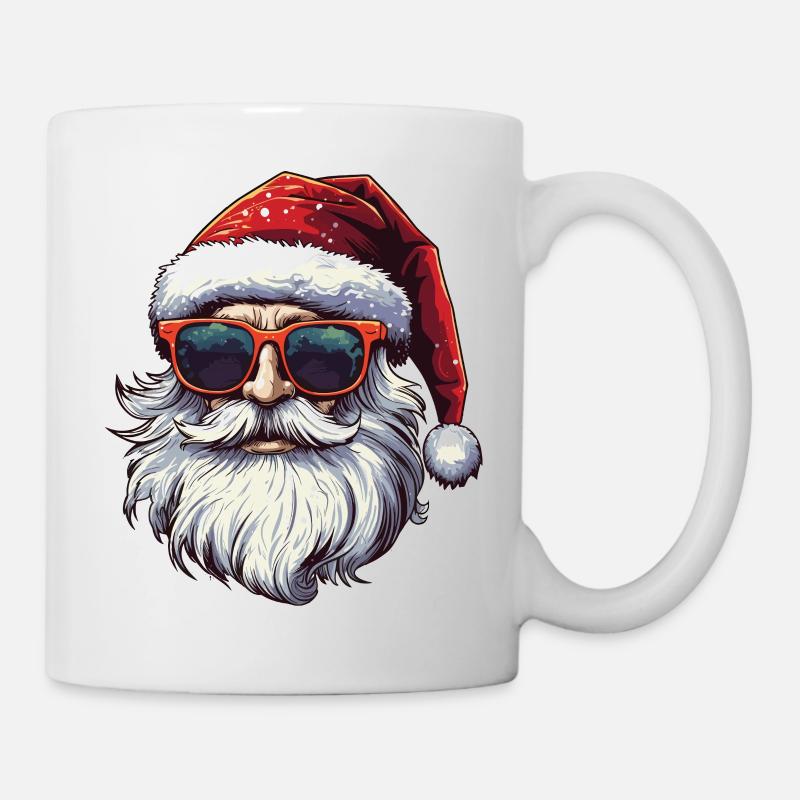 Cool Santa Weihnachtsmann mit Sonnenbrille - Tasse - Weiß