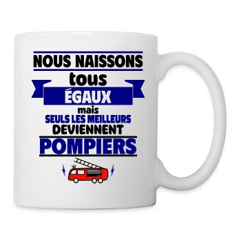 tous les hommes pompiers - Mug blanc - blanc - Droite