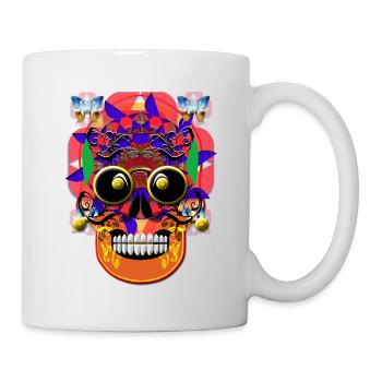 Crâne 10 - Mug blanc - blanc - Droite