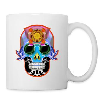 Crâne 16 - Mug blanc - blanc - Droite