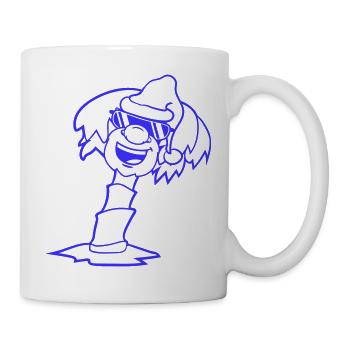 Palmier Père Noël Noël Lunettes de soleil Cool - Mug blanc - blanc - Droite