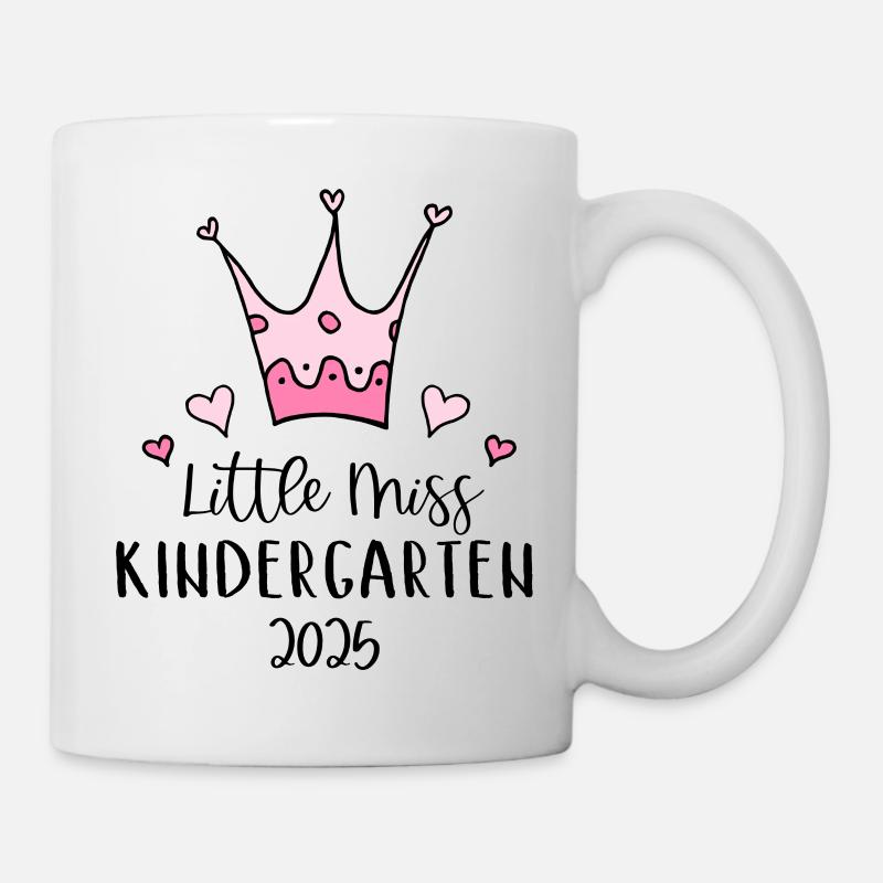 Little Miss Kindergarten 2025 Süßes Mädchen Kita - Tasse - Weiß