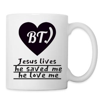 BT. - Jesus lives 2 - Tasse - Weiß - Rechts