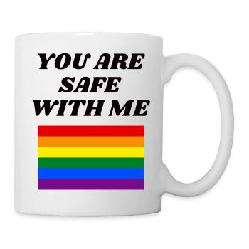 LGBTQ SAFE SPACE Du bist sicher bei mir - Tasse - Weiß - Rechts