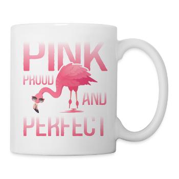 Pink Proud And Perfect Pink Bird Cute - Mug - white - Right