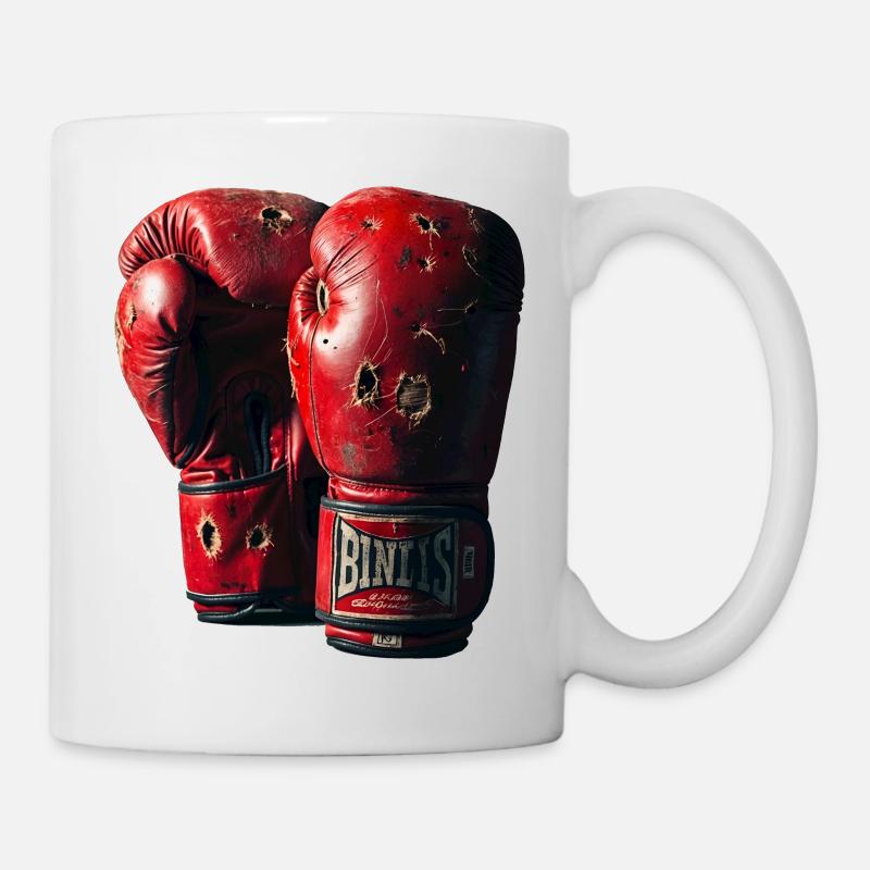 'Gants de Boxe' - sportif, mode athlétique - Mug blanc - blanc