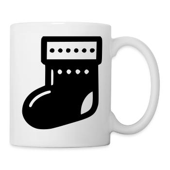 Icône de chaussette de Noël - Mug blanc - blanc - Droite