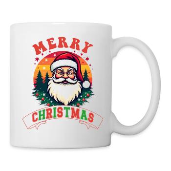 Joyeux Noël Père Noël rétro - Mug blanc - blanc - Droite