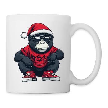 Gorille Noël Bande dessinée Cool - Mug blanc - blanc - Droite