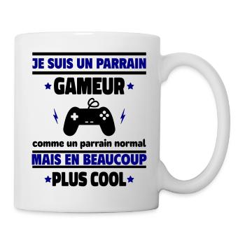 Je suis un parrain gameur plus cool - Mug blanc - blanc - Droite