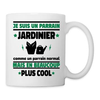 Je suis un parrain jardinier plus cool - Mug blanc - blanc - Droite