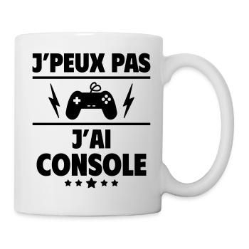 J'peux pas j'ai console, gameur, gameuse, noël - Mug blanc - blanc - Droite