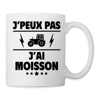 J'peux pas j'ai moisson, agriculteur, agricultrice - Mug blanc - blanc - Droite