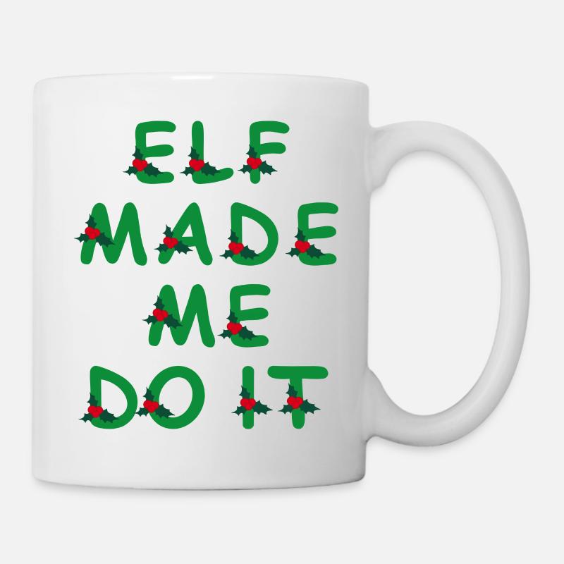 Elf made me do it - Mug - white