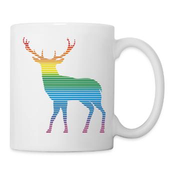 Hirsch - Tasse - Weiß - Rechts