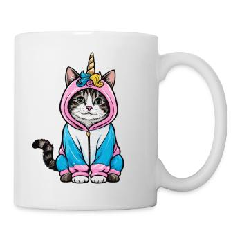Einhorn Katze - Tasse - Weiß - Rechts