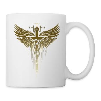 Jesus bible christian religion christian cross christ - Mug - white - Right