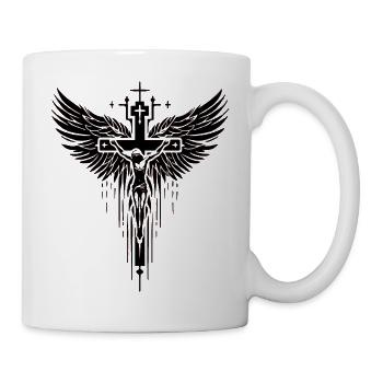 Jesus bible christian religion christian cross christ - Mug - white - Right