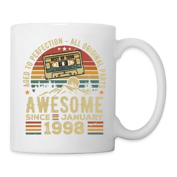 Anniversaire Janvier 1998 | Cadeau Janvier 1998 - Mug blanc - blanc - Droite